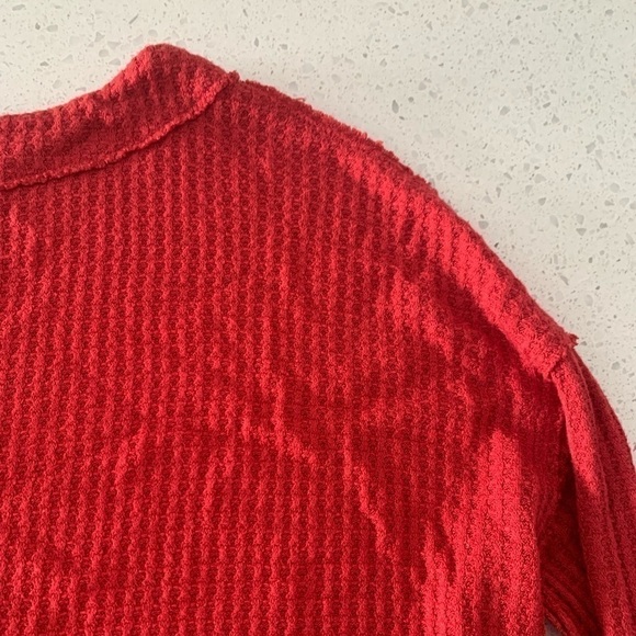 FREE PEOPLE oversized thermal knit vintage top size S - Picture 13 of 16